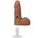 Фаллоимитатор реалистичный на съемной присоске бежевый Doc Johnson The Realistic Cock ULTRASKYN - 5 Inch with Balls Caramel
