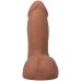Фаллоимитатор реалистичный на съемной присоске бежевый Doc Johnson The Realistic Cock ULTRASKYN - 5 Inch with Balls Caramel