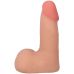 Фалоімітатор реалістичний на знімній присосці тілесний Doc Johnson The Realistic Cock ULTRASKYN - 5 Inch with Balls Vanilla