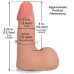 Фалоімітатор реалістичний на знімній присосці тілесний Doc Johnson The Realistic Cock ULTRASKYN - 5 Inch with Balls Vanilla