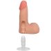 Фалоімітатор реалістичний на знімній присосці тілесний Doc Johnson The Realistic Cock ULTRASKYN - 5 Inch with Balls Vanilla