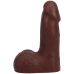 Фалоімітатор реалістичний на знімній присосці коричневий Doc Johnson The Realistic Cock ULTRASKYN - 5 Inch with Balls Chocolate