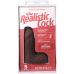 Фалоімітатор реалістичний на знімній присосці коричневий Doc Johnson The Realistic Cock ULTRASKYN - 5 Inch with Balls Chocolate