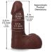 Фалоімітатор реалістичний на знімній присосці коричневий Doc Johnson The Realistic Cock ULTRASKYN - 5 Inch with Balls Chocolate