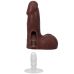 Фалоімітатор реалістичний на знімній присосці коричневий Doc Johnson The Realistic Cock ULTRASKYN - 5 Inch with Balls Chocolate
