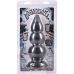 Анальна пробка для фістингу куляста чорна Doc Johnson American Bombshell Triple Payload Gun Metal