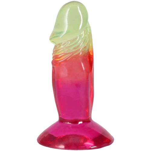 Фаллоимитатор реалистичный на присоске радужный Doc Johnson Crystal Jellies - 4.5