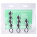 Набір анальних пробок кулястих з кільцем чорного кольору Doc Johnson Mood Naughty Contour Beads Trainer Set