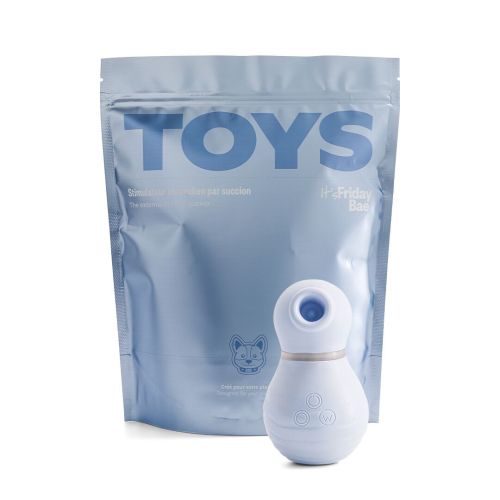 Вакуумний кліторальний стимулятор синього кольору Friday Bae SHIBAE TOYS