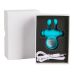 Эрекционное виброкольцо на член с ушками для клитора бирюзовое S Pleasures Premium Rabbit Ring со съемной вибропулей