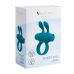 Эрекционное виброкольцо на член с ушками для клитора бирюзовое S Pleasures Premium Rabbit Ring со съемной вибропулей