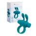 Эрекционное виброкольцо на член с ушками для клитора бирюзовое S Pleasures Premium Rabbit Ring со съемной вибропулей