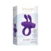 Эрекционное виброкольцо на член с ушками для клитора фиолетовое S Pleasures Premium Rabbit Ring со съемной вибропулей