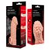 Насадка на член с пупырышками и с петлей для мошонки телесная Kokos Cock Sleeve CS 004 размер S