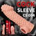 Насадка на член с пупырышками и с петлей для мошонки телесная Kokos Cock Sleeve CS 004 размер S