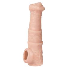 Насадка на член реалистичная с кольцом для мошонки телесная Kokos Cock Sleeve модель CS 011 размер M