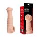 Насадка на член реалістична із кільцем для мошонки тілесна Kokos Cock Sleeve модель CS 011 розмір M
