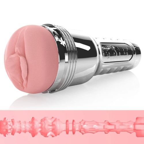 Мастурбатор у колбі вагіна з вібрацією рожевого кольору Fleshlight Pink Quiver