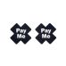 Пестисы на соски в форме крестов черные с надписью Pay me Art of Sex - Pay me