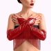 Виниловые митенки цвет красный Art of Sex - Lerona размер M 