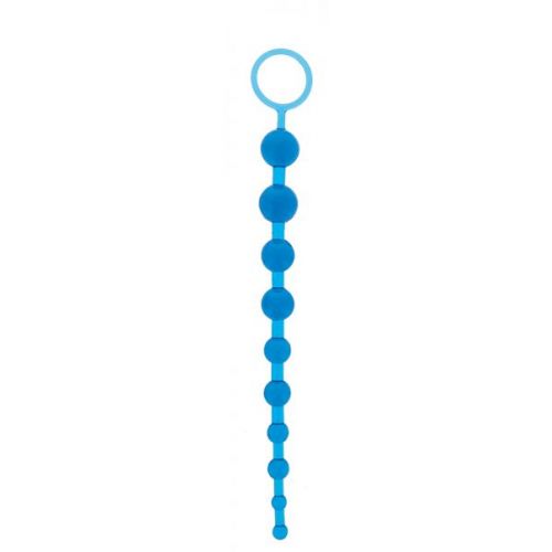 Анальная цепочка голубого цвета Oriental Jelly Butt Beads 10.5