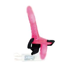 Страпон з поясом Подвійний з рожевим фалосом JOYRIDE DUO
