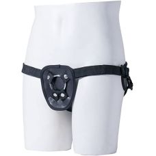 Трусики с кольцами для страпона черные STRAP ON HARNESS