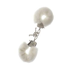 Наручники для сексу металеві з хутром білі Metal Handcuff with Plush