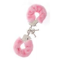 Наручники для секса в БДСМ металлические с розовым мехом Metal Handcuff with Plush