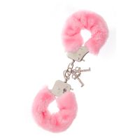 Наручники для секса металлические с розовым мехом Metal Handcuff with Plush