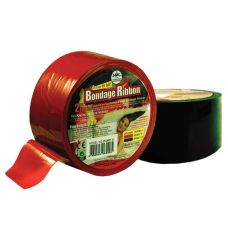 Бондажная пленка клеящаяся красная для фиксации тела БДСМ длина 18 метров NMC