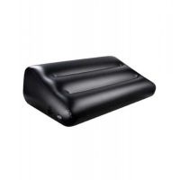 Подушка надувная для секса с фиксаторами манжетами черного цвета NMC Dark magic inflatable pillow w handcuffs