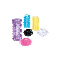 Наборы эрекционных колец и насадок на член разного цвета VIBRANT ADORNMENT & SLEEVE KIT