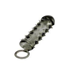 Насадка на пеніс ребриста з кільцем чорного кольору NMC Samurai Penis