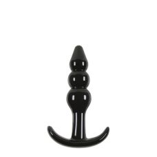 Анальный плаг с ручкой якорем чёрный JELLY RANCHER T-PLUG RIPPLE