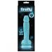 Фаллоимитатор светящийся реалистичный на присоске голубого цвета NS Novelties Firefly glowing dildo