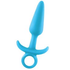 Анальна конусна пробка що світиться з кільцем блакитного кольору NS Novelties Firefly prince medium