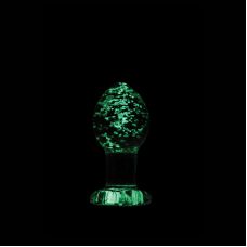 Анальная стеклянная светящаяся пробка прозрачного цвета NS Novelties Firefly glass plug small