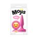 Анальная силиконовая пробка розового цвета с заглушкой смайликом NS Novelties Mojis ily 