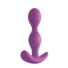 Анальная пробка светящаяся гантелеобразной формы фиолетового цвета NS Novelties Firefly ace II