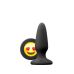 Анальная пробка со смайликом черного цвета NS Novelties Mojis ily размер medium  Анальная пробка со смайликом черного цвета NS Novelties Mojis ily размер medium