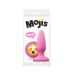 Анальная силиконовая пробка розового цвета с заглушкой смайликом NS Novelties Mojis wtf medium