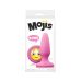 Анальная силиконовая пробка розового цвета с заглушкой смайликом NS Novelties Mojis omg medium