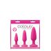 Набір анальних пробок на присоску рожевого кольору COLOURS PLEASURES TRAINER KIT