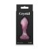 Анальная стеклянная пробка розового цвета NS Novelties Crystal Flower