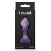 Анальная стеклянная пробка фиолетового цвета NS Novelties Crystal Flower