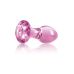 Анальная стеклянная пробка розового цвета NS Novelties Crystal gem