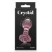 Анальная стеклянная пробка розового цвета NS Novelties Crystal rose