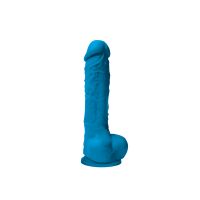 Фаллоимитатор реалистичный на присоске голубого цвета NS Novelties Colours pleasures длина 170 мм