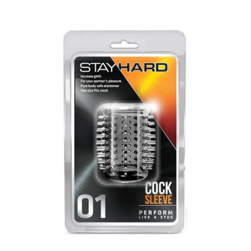 Насадка для увеличения объёма члена из силикона STAY HARD - COCK SLEEVE 01 CLEAR